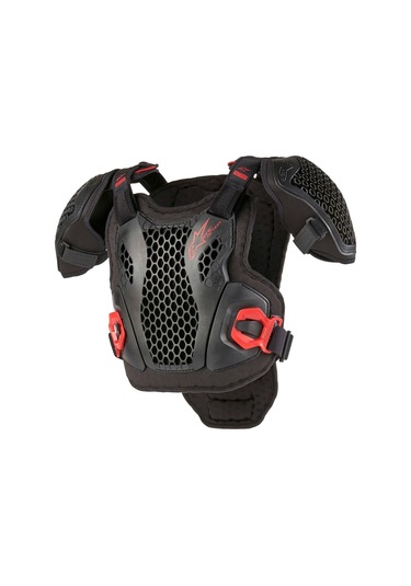 Alpinestars Bionic Action Genççocuk Üst Koruma Siyah Beyaz Kırmızı