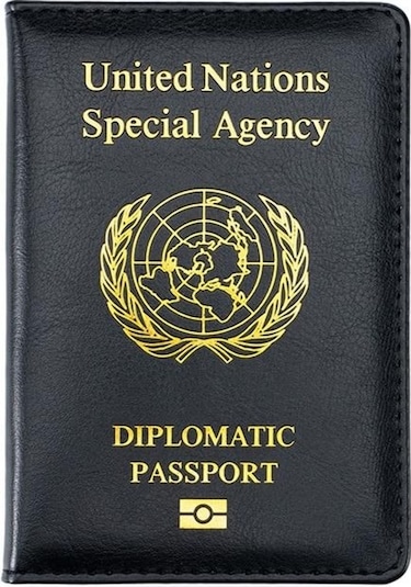 Trendooze Siyah Pasaport Milletler Kapağı Diplomatik Birleşmiş Qz Siyah