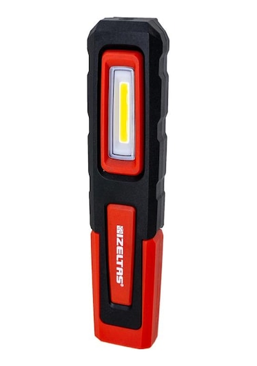 İzeltaş Cob Led Şarjlı Küçük Boy Çalışma Lambası 200 Lm Kırmızı - Siyah