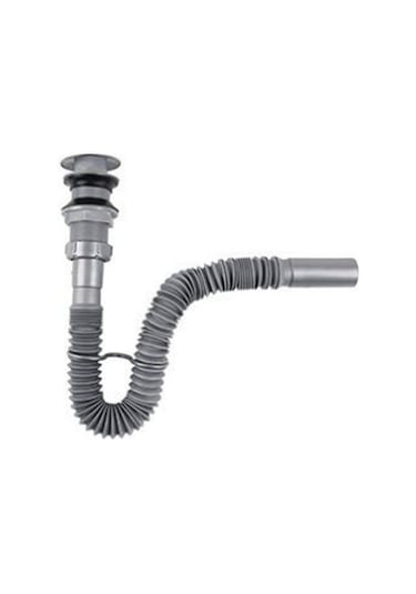 Lavabo Gideri Çap32Mm Stoplu Pop-Up Gri Körüklü - Donau 321-325 Gri