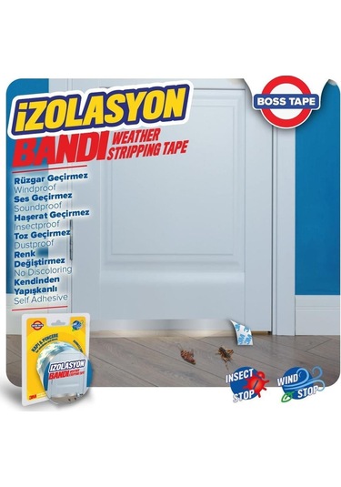 3M Boss Kapı Pencere Izolasyon Bandı Rüzgar Geçirmez Silikon Sızd (461604517)