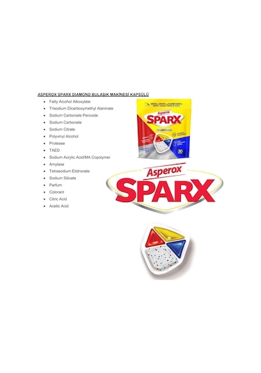 Asperox Sparx Bulaşık Makinesi Deterjanı 2 x 60 Tablet