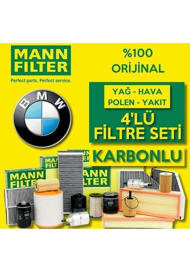 Bmw 3.20D F30 Mann Filtre Bakım Seti 2012-2015 (495584609)