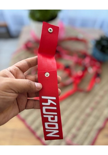 Kupon Tasarımlı, Kırmızı Renk Yüksek Kalite Tampon & Çeki İpi