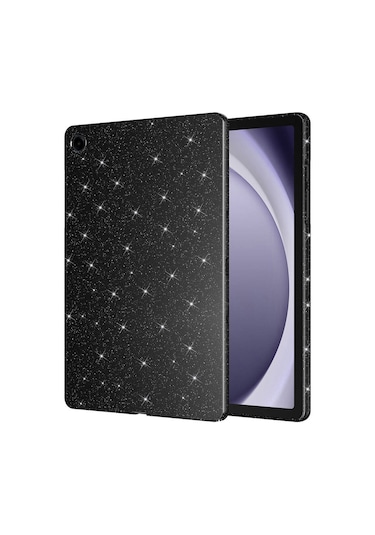 Goocamp Galaxy Tab S8 Simli Parlak Görünümlü Uyumlu Tablet Koton Kılıf-siyah Tablet Kılıfı