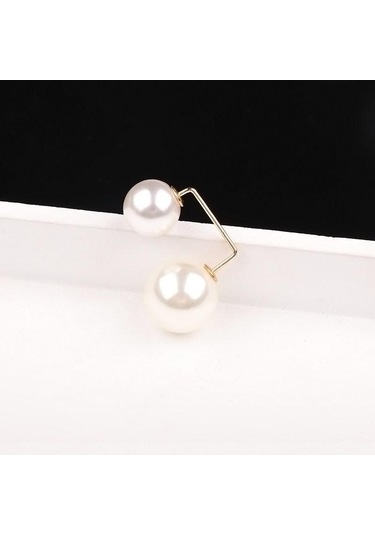 Sabit Elbise Broş Pin Simülasyon Inci Eşarp Şal Klip Toka Kazak Kol Düğmesi Broş Bayanlar Takı Beyaz