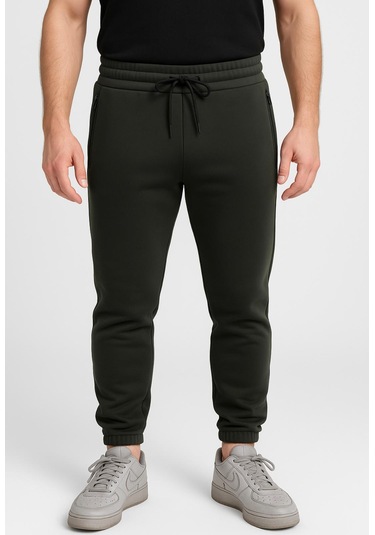 Axxel Erkek Haki Eşofman Altı 3 İplik Şardonlu-p2118 Haki