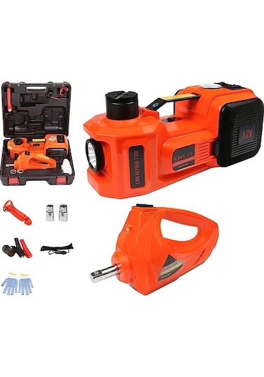 Elektrikli Araba Kriko Kiti 5 Ton 12v Hidrolik Kriko Seti