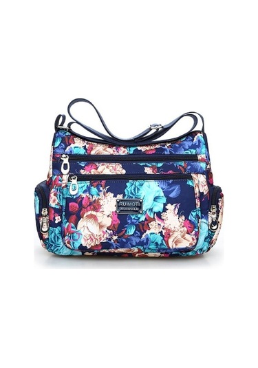 Ganzhoushop Vintage Ve Tarzı Stil Omuz Moda Kırsal Kadın Hafif Haberci Fermuarlı Emotion Çiçekli Çantaları Çantaları Avrupa Amerikan Ug Çok Renkli