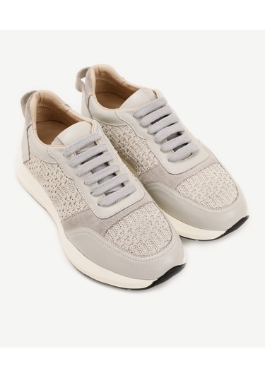 Yargıcı Triko Detaylı Sneakers 25ykay4084x 005 Gri