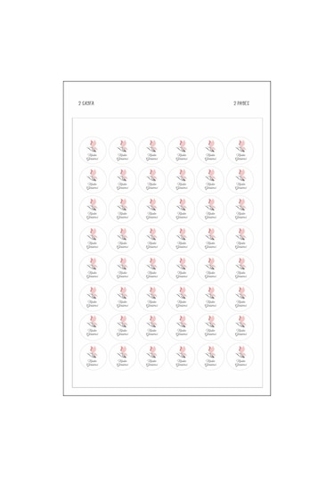 Girişimci Kadın Sticker Paketleme Etiketi 3x3 Cm 96 Adet