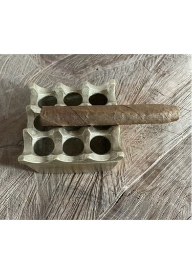 ANTİK PİRİNÇ SARI KÜLLÜK PURO KÜLLÜĞÜ SİĞARA KÜLLÜK 8*8CM