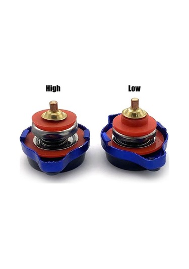 Besthome1 Universal Car Radiator Cap - 1.3bar Pressure, Temperature Display, Aluminum Lid