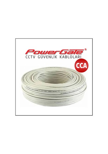 Powergate Cell 100mt, 2+1 2x0,22+0,25 Cca %40 Bakır Alışımlı, Cctv Güvenlik Kablosu