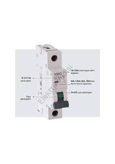Viko 1X10 Amper W Otomat B Tipi 4.5Ka Sigorta 4Vtb-1B10