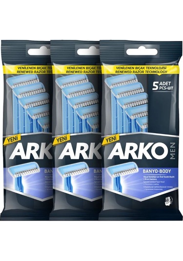 Arko Men Banyo-Body Tıraş Bıçağı 3 x 5'li