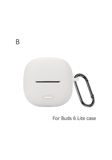 Novahub Redmi Buds 6 Lite Kılıf Moda Dantel Çiçekler Kulaklık Kapağı Silikon Kulaklık Kutusu Beyaz Beyaz