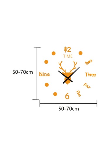 Homyl Duvar Saati Dekoratif Saat Basit Çerçevesiz Sessiz Dıy, Altın