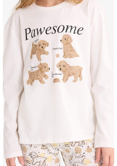 Defacto Kız Çocuk Pijama Takımı Baskılı Uzun Kollu Üst Uzun Alt F6230a825wnbg759 Bej-bg759 Defacto Kız Çocuk Pijama Takımı Baskılı Uzun Kollu Üst Uzun Alt F6230a825wnbg759 Bej-bg759