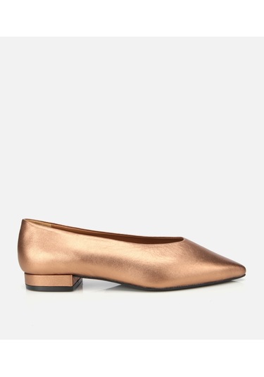 Hotiç Kadın Deri Bronz Sivri Burunlu Babet 01ayh316500a470 01ayh316500a470 Bronz