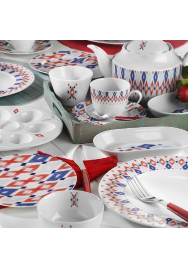 Kütahya Porselen Leonberg 10505 41 Parça Kahvaltı Takımı Çok Renkli