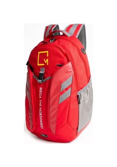 Unisex Dağcı Çantası Kamp Çantası Büyük Boy Sırt Çantası 45 30 Cm Seyahat Çantası Paraşüt Kumaş Kırmızı