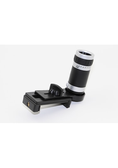 8x18 Zoom Teleskop Telefon Kamera Lensi Mini El Dürbünü Siyah