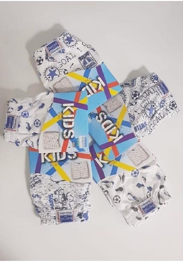 Berrak Erkek Çocuk Penye Desenli Boxer 6 Adet-1554