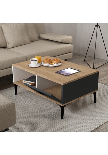 2001 Sare Orta Sehpa Sepet-antrasit-beyaz Sepet