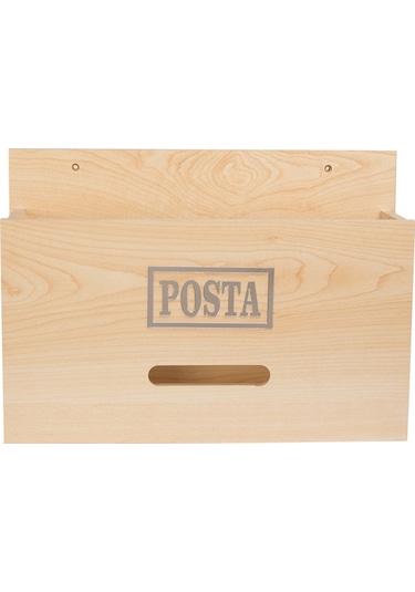Ahşap Posta Ve Fatura Kutusu Ceviz Akça 2 Renk