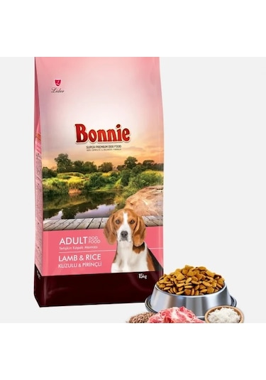 Bonnie Kuzu Etli Yetişkin Köpek Maması 15 Kg