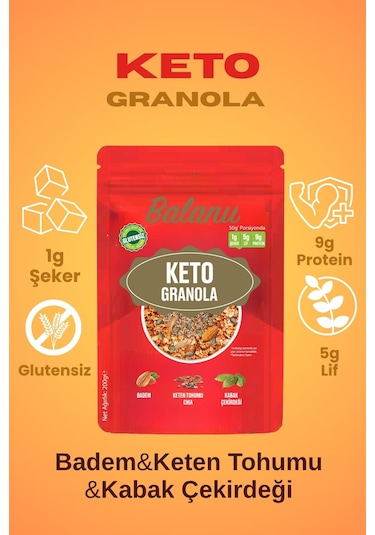Keto Granola 200gr X3 Adet