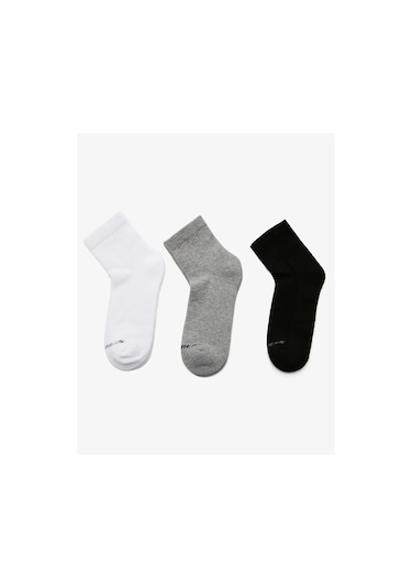 Skechers S192136-900 U Skx Padded Mid Cut Socks 3 Pack Unisex Çorap Renkli