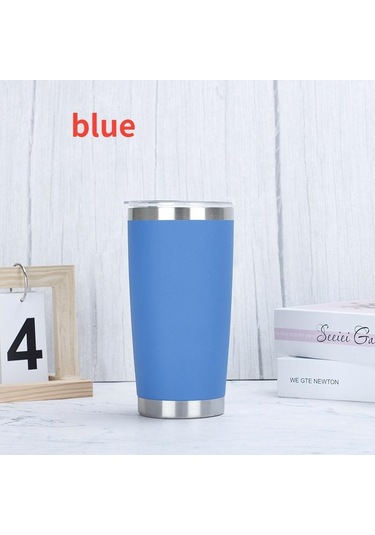 Mavi Termal Kupa Bira Bardağı Tumbler Paslanmaz Çelik Çift Duvar Vakum Yalıtımlı Kahve Çay Kupa Geniş Ağızlı Su Şişesi Drinkware Zh