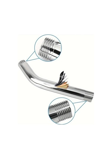 Fastbuy Challenger Simli 20 32cm Duş Başlığı 15 24cm Duş Kolu Lüks Krom Paslanmaz Duş Seti Ultra İnce Basınç Artırıcı Kendind Simli