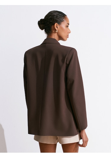 Dilvin 60767 Blazer Ceket-kahve Kahve