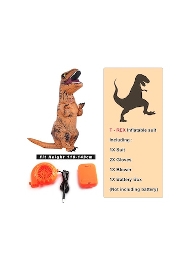 T-rex Şişme Uit Dinosaur Nosaurus Dinozor Kostüm Çocuk Çocuklar