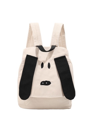 Charhp&kejnt Otantik Karikatür Sırt Çantası 2023 Yeni Sevimli Öğrenci Kanvas Çanta Basit Çok Yönlü Okul Çantası Beyaz