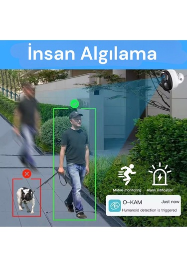 Kablosuz Wi-fi Güvenlik Kamerası Fhd 1080p, Bataryalı, Pır Hareket Algılama, İki Yönlü Ses