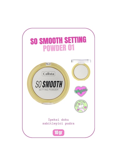 Callista So Smooth Setting Powder Makyaj Sabitleyici Toz Pudra - 01 Bake Me Up - Transparan