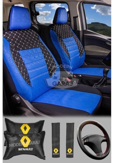 Renault R12 Toros Fitilli Koltuk Kılıfı Boyun Yastığı Kemer Kon
