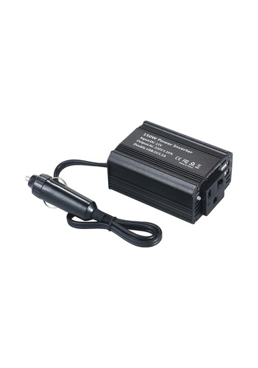 Yunboo 150w Taşınabilir Araç Inverteri Dc 12v'den Ac 220v'ye, Tek Ac Çıkışı Ve Çift Usb Portu İle Evcil Ve Dışarıdaki Cihazlarınızı Şarj Edin