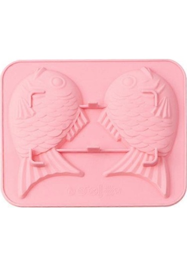 6 Adet Çipura Silikon Pişirme Aracı Karikatür Kek Buz Tepsisi Kalıbı Pembe Çok Renkli