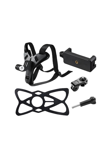 Gplus Gp525 Cep Telefonu Aksiyon Kamera Kask Çene Aparatı Siyah