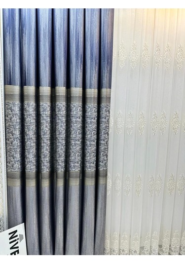 Nivemeshome Kehribar Ft614162 Gümüş 1/3 Sık Pileli Fon Perde Apm Gümüş