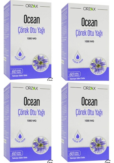 Ocean Çörek Otu Yağı 1000 Mg 60 Kapsül 4 Adet