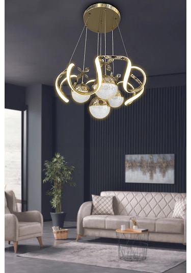 Arya Xl 4 Top Modern Salon - Oturma Odası Avizesi Çok Renkli