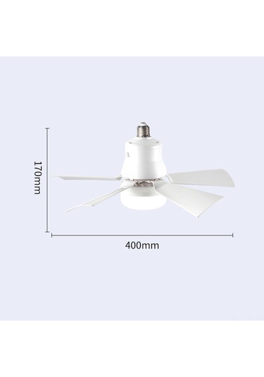 Geeksen Uzaktan Kumandalı 3 Renkli Aydınlatmalı E27 Fan Lamba - 30w Dimmable Diğer