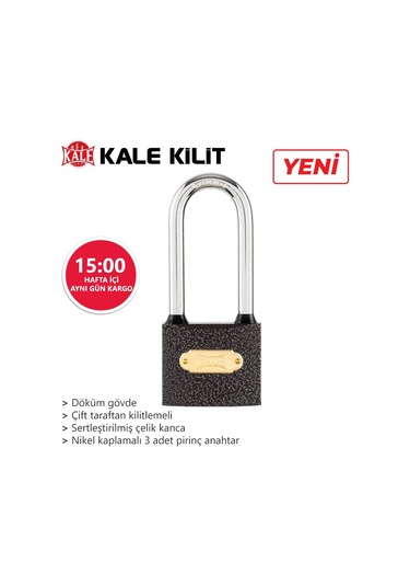Kale Kilit Döküm Asma Kilit - Uzun Kanca 30 Mm