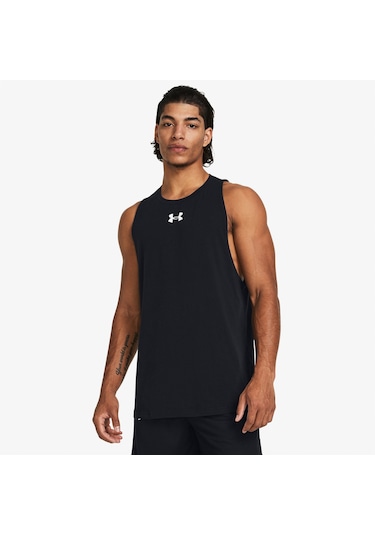 Under Armour Baseline Cotton Erkek Siyah Atlet Düz 1361901 Siyah